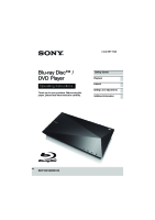 Sony BDP-BX510 - Owners Manual